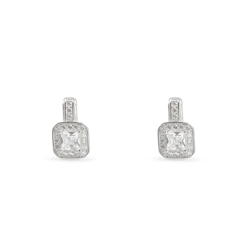 Brinco Top Quadrado com Zircônia Cristal