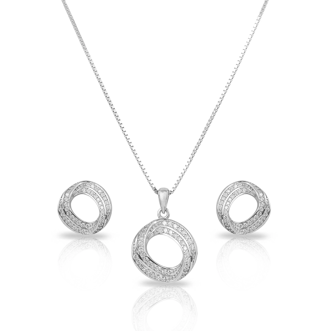 Conjunto de Círculo Trabalhado com Zircônias