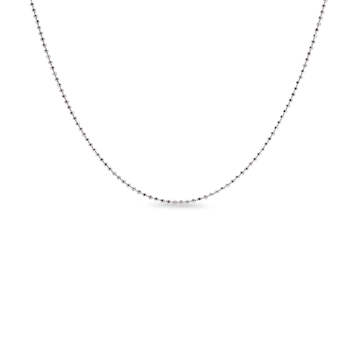 Corrente de Prata  com Esferas Diamantadas 60 cm