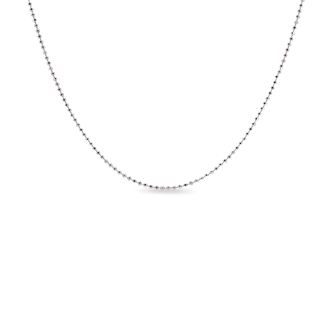 Corrente de Prata  com Esferas Diamantadas 60 cm