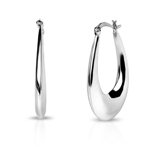 Brinco Argola Oval com Trava