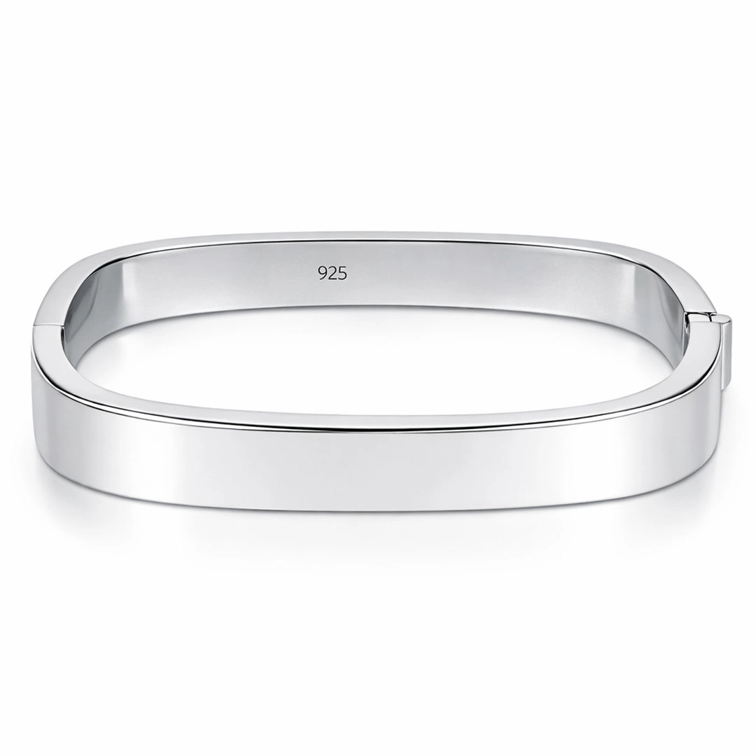 Bracelete Quadrado e Espelhado 9mm