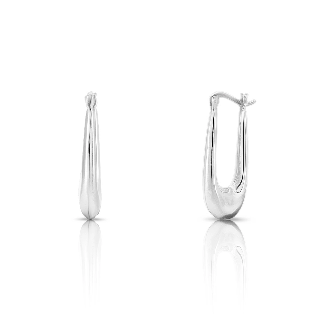 Brinco Argola Oca Oval com Trava