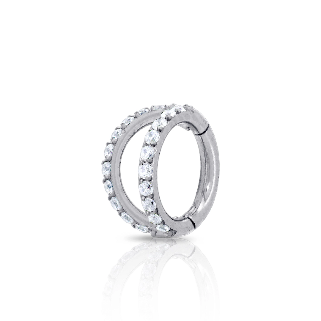 Piercing Argola Dupla com Zircônias