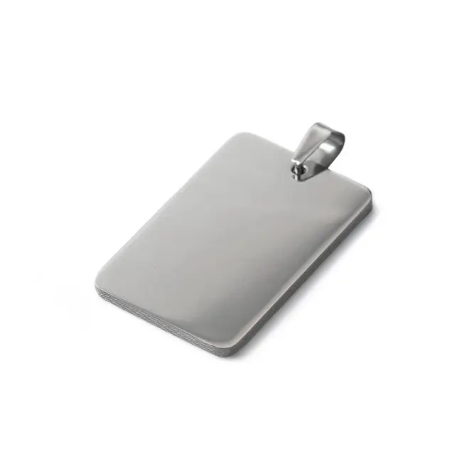 Pingente de Placa Lisa Retangular