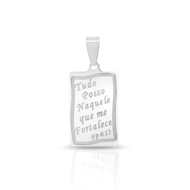 Pingente Placa Retangular Filipenses 4:13
