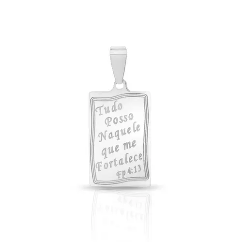 Pingente Placa Retangular Filipenses 4:13
