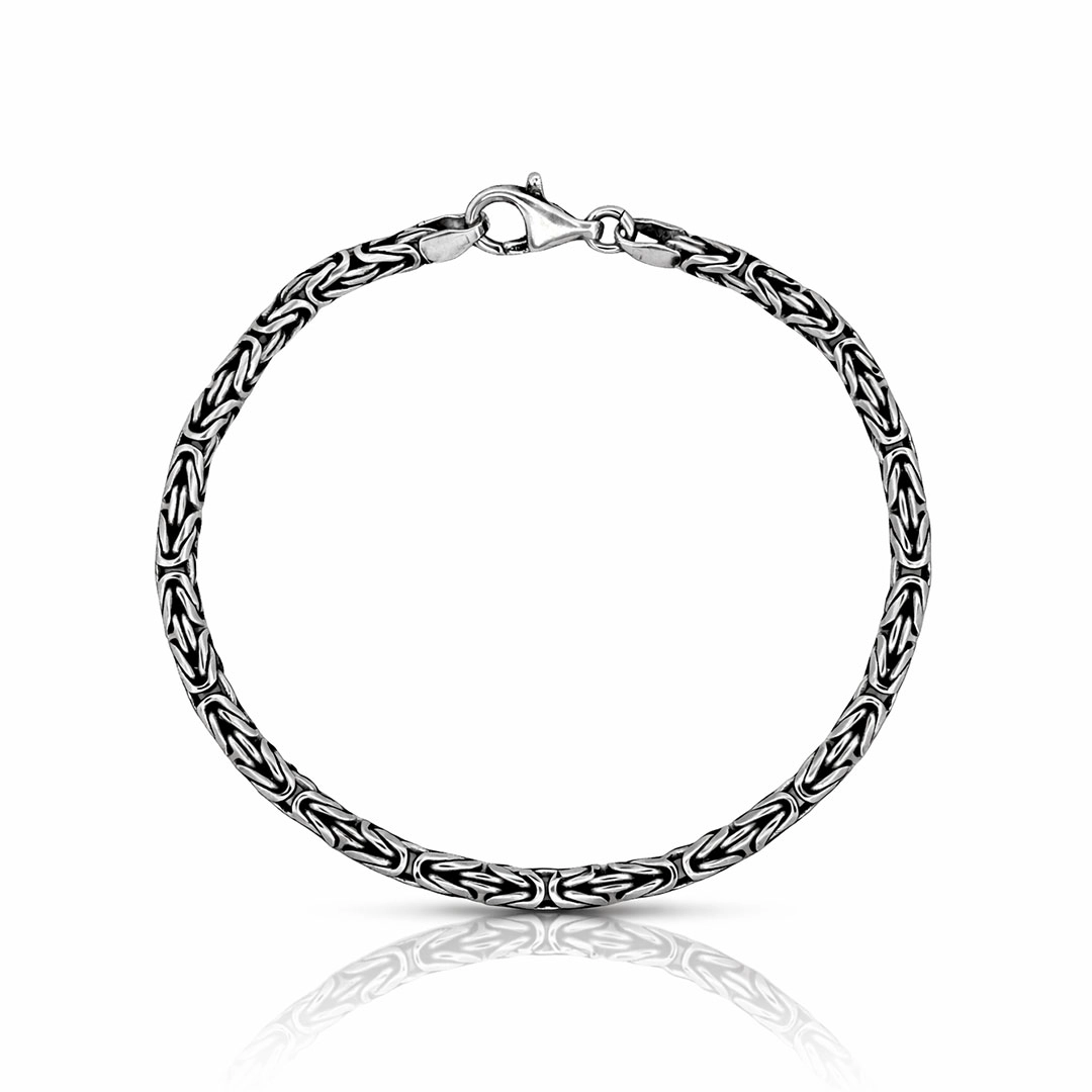 Pulseira com Elos Trabalhados e Acabamento Envelhecido