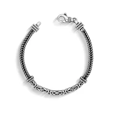 Pulseira Envelhecida com Malha Quadrada