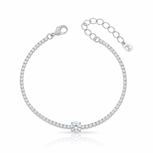 Pulseira Riviera Delicada com Zircônias Cristal