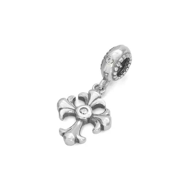 Berloque Cruz com Zircônia Cristal