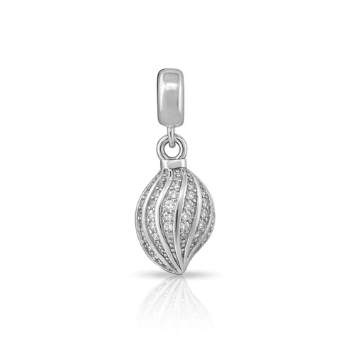 Berloque Caramujo com Zircônia Cristal