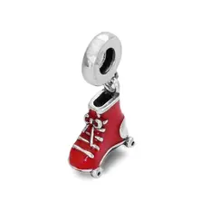 Berloque Balanço Patins com Resina Vermelha