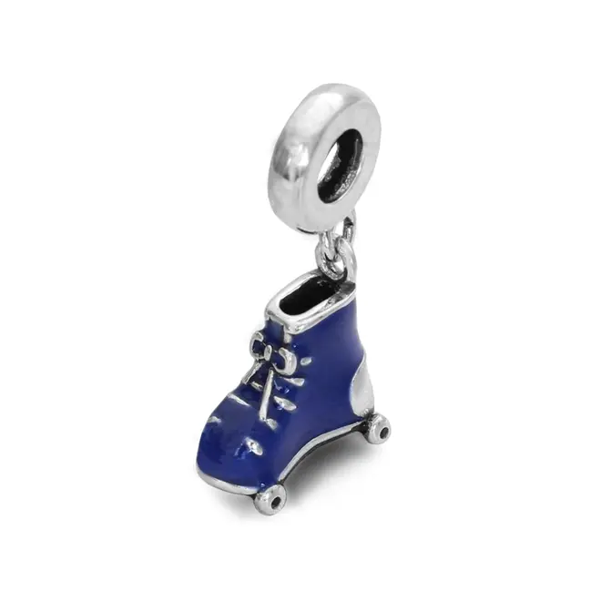 Berloque Balanço Patins com Resina Azul