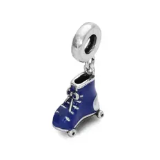 Berloque Balanço Patins com Resina Azul