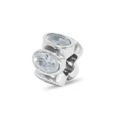 Berloque com Zircônias Cristal Oval