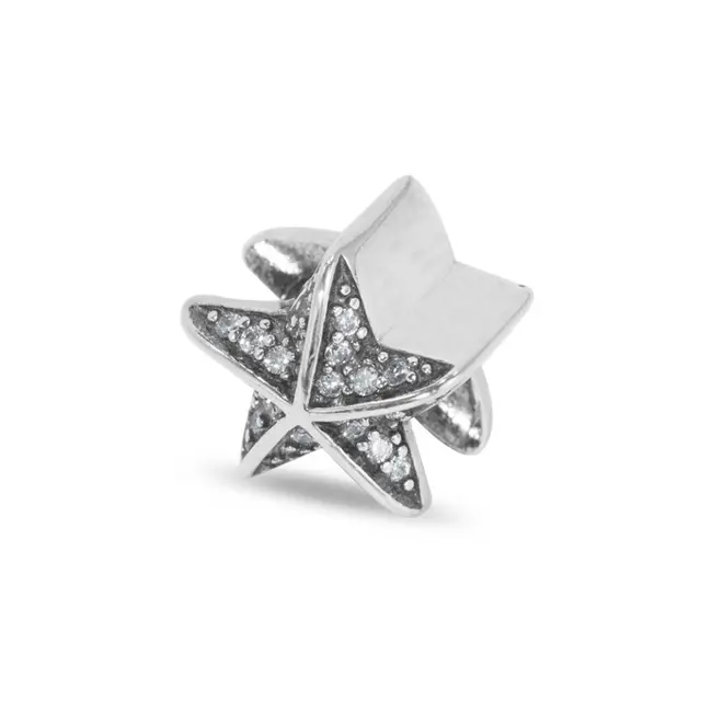 Berloque Estrela do Mar Envelhecida com Zircônias Cristal