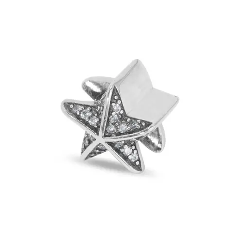 Berloque Estrela do Mar Envelhecida com Zircônias Cristal