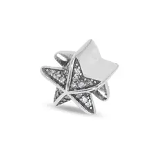 Berloque Estrela do Mar Envelhecida com Zircônias Cristal