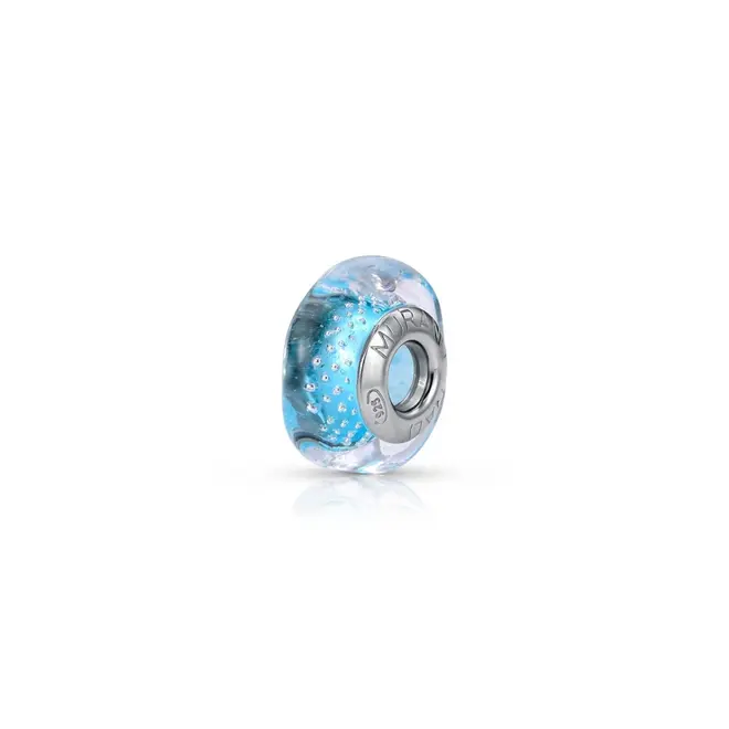 Berloque Separador Murano Azul Facetado