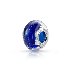 Berloque Separador Murano Azul Noite