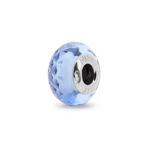 Berloque Separador com Murano Trabalhado Azul