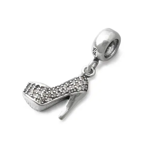 Berloque Sapato de Salto com Zircônias Cristal Cravejadas