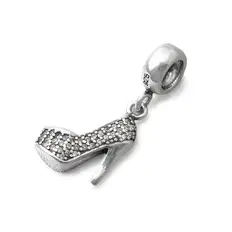 Berloque Sapato de Salto com Zircônias Cristal Cravejadas