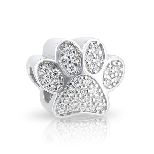 Berloque Patinha Cravejada com Zircônias Cristal