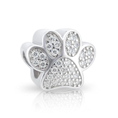 Berloque Patinha Cravejada com Zircônias Cristal