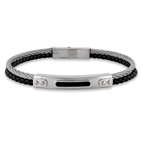 Bracelete Duplo com Placa Trabalhada