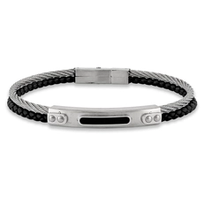 Bracelete Duplo com Placa Trabalhada
