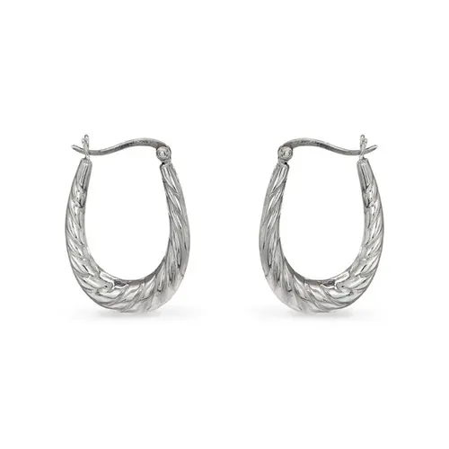 Brinco de Argola Oval Oca e Trabalhada
