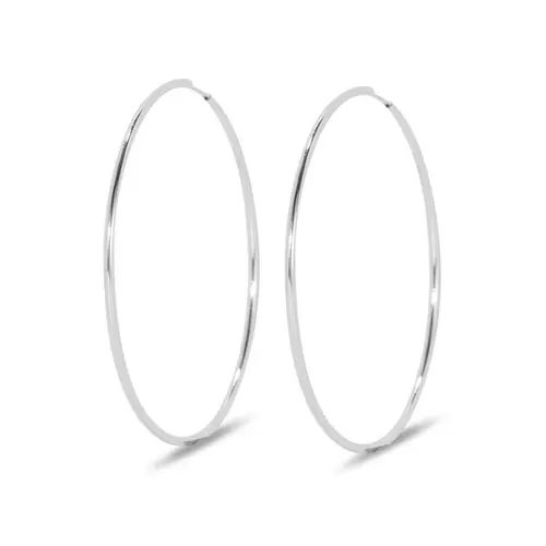 Brinco de Argola Fio Roliço Espelhado