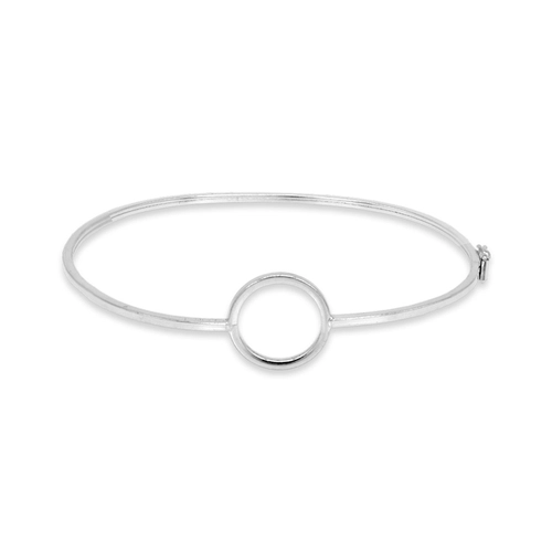 Bracelete de Fio Quadrado com Círculo Vazado