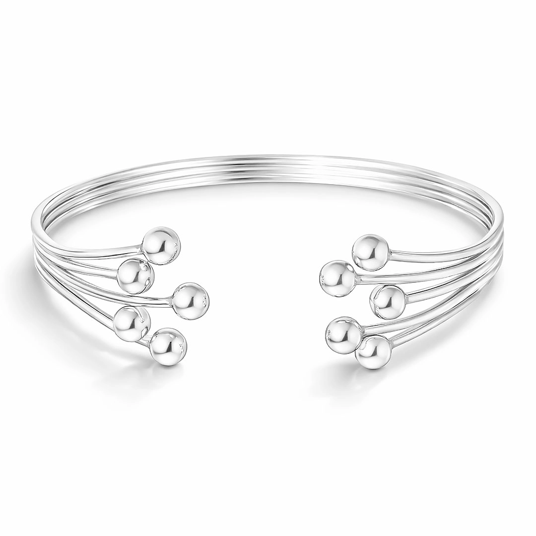 Bracelete Cinco Fios com Esferas