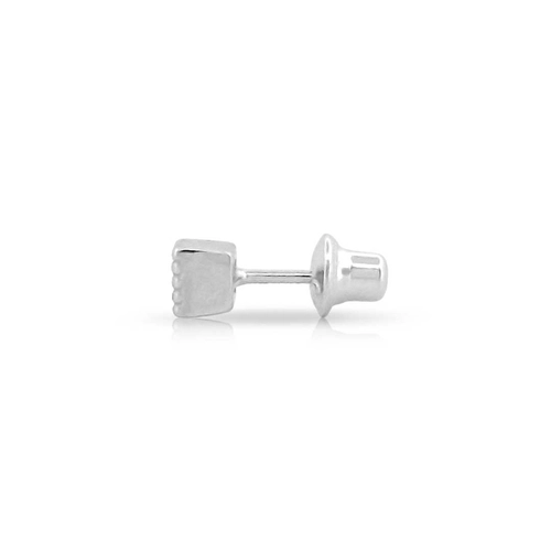 Brinco Piercing Quadrado com Zircônia Cristal