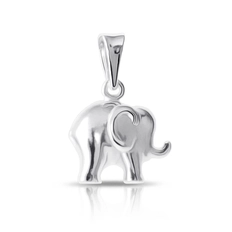 Pingente de Prata Elefante Espelhado