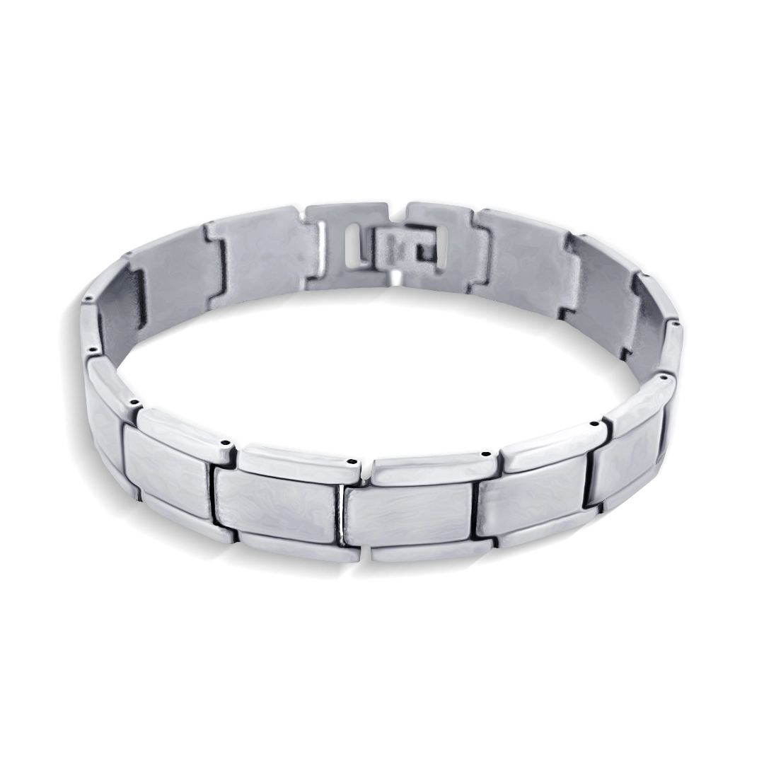 Pulseira com Elos Foscos e Espelhados