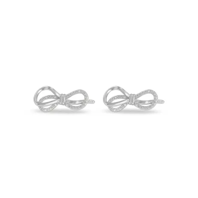 Brinco Top Laço com Zircônia Cristal