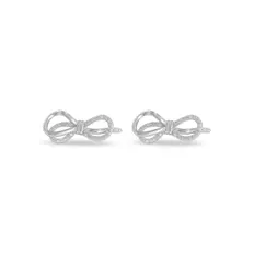 Brinco Top Laço com Zircônia Cristal