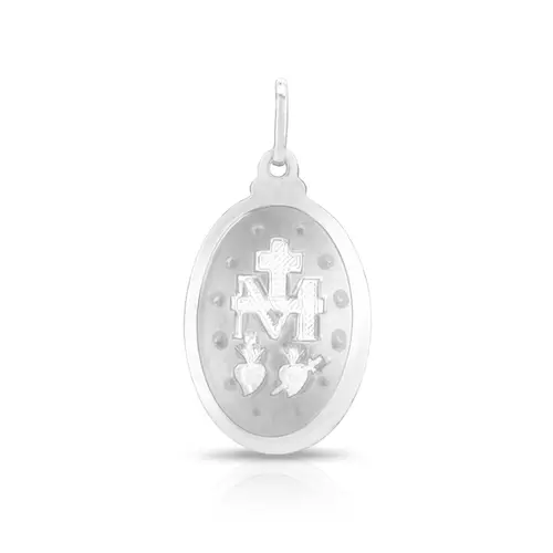 Pingente Medalha Oval com Nossa Senhora das Graças