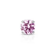 Piercing com Esfera e Zircônia Rosa