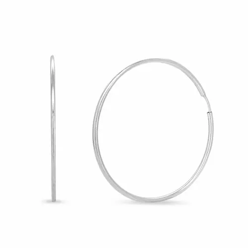 Brinco de Argola Com Fio Roliço E Espelhado P