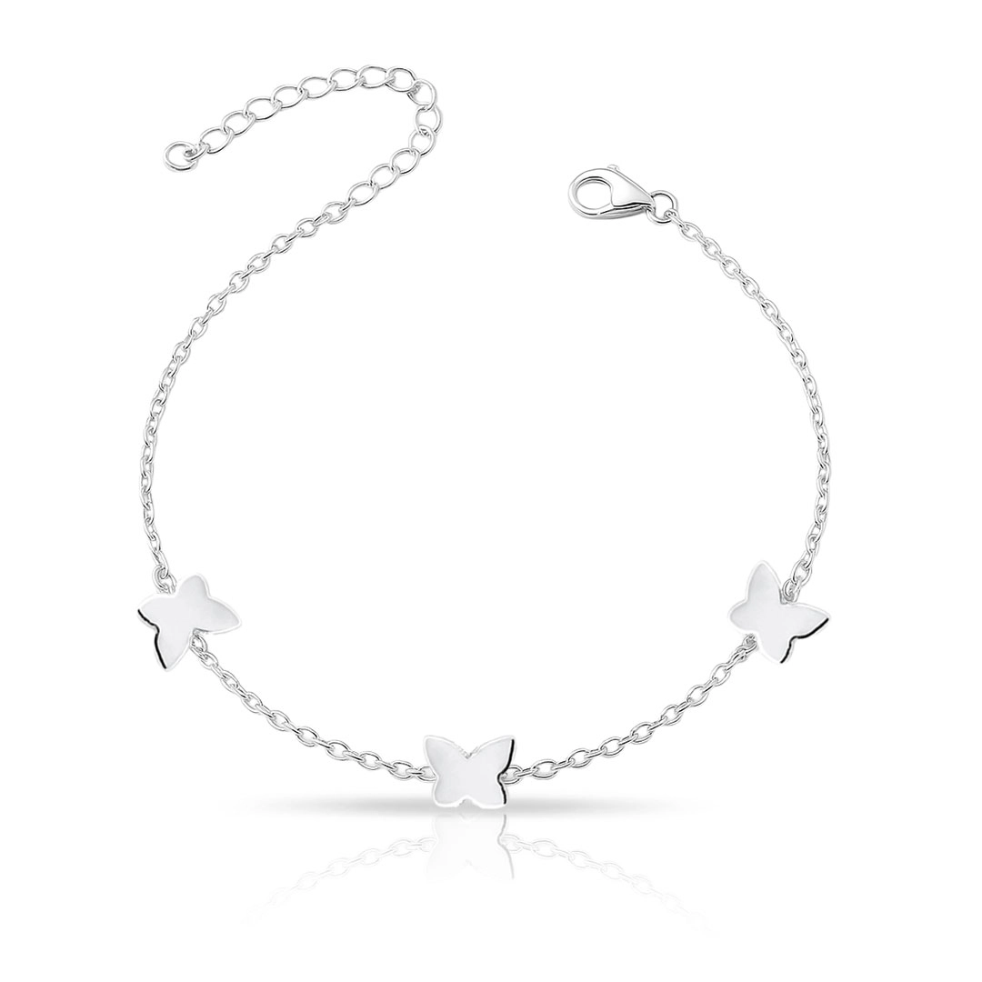 Pulseira com Borboletas Espelhadas