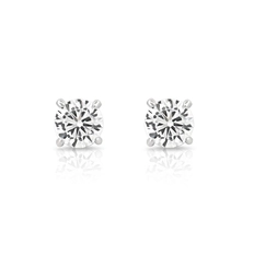 Brinco Top Zircônia Cristal Redonda