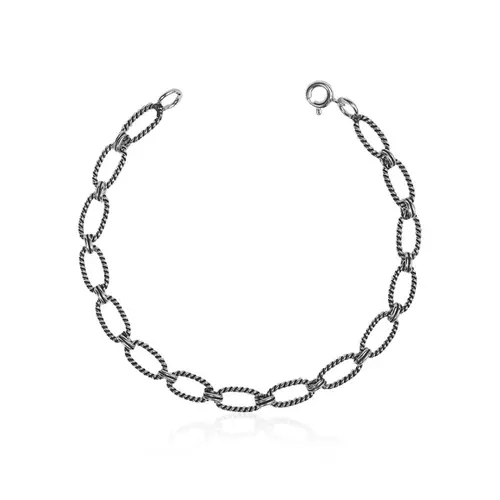 Pulseira Envelhecida com Elos Trabalhados