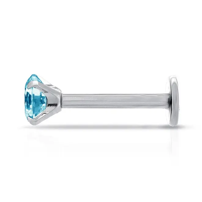 Piercing de Orelha com Zircônia Topázio