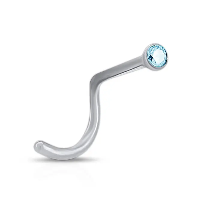 Piercing de Nariz com Zircônia Topázio