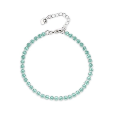 Pulseira Riviéra com Zircônia Água Marinha
